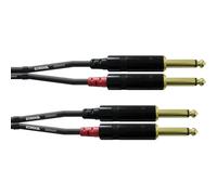 Câble adaptateur audio [2x Jack mâle 6.35 mm - 2x Jack mâle 6.35 mm] Cordial