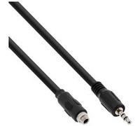 Câble adaptateur audio InLine®, stéréo 3,5 mm mâle / femelle avec filetage, 0,6 m G