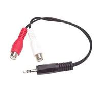 StarTech.com Câble Adaptateur Audio Mini-Jack 3.5mm Mâle vers 2x RCA / Cinch Femelle - 15 cm - Cordon Mini Jack (M) RCA (F)