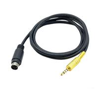Câble adaptateur audio PTT, 1 m DIN6 vers 3,5 mm, transmission bidirectionnelle, signal de contrôle PTT, audio haute fidélité, pour modes numériques Ham Radio