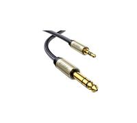 Câble adaptateur audio TRS mini-jack 3,5 mm - jack 6,35 mm, 2 m, gris