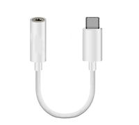 Câble adaptateur audio USB 3.1 type C compatible avec Samsung Galaxy S25 S24 S24+ S23 S22 S21 S20 Ultra 5G FE A16 A55 A35 A54 A34 A73 A53 USB-C 3,5 mm Connecteur audio numérique Blanc
