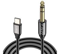 Câble Adaptateur Audio USB C vers TRS M,âle 6,35mm 1/4 pouce, Prise AUX Stéréo, Compatible avec la Série iPhone 15/16, Série Galaxy S, Amplificateur, Haut-parleur, Table de Mixage, 1 m