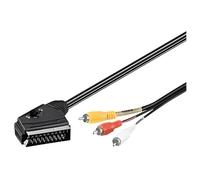 Câble adaptateur audio-vidéo Péritel vers 3xRca,2m