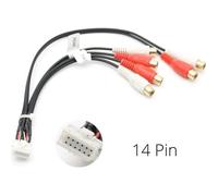 Câble Adaptateur Autoradio pour KENWOOD Prise 14 Broches 14pin RCA AV en Sortie Faisceau Câblage Connecteur