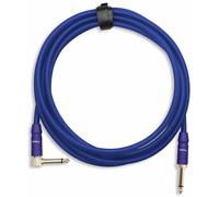 Câble Adaptateur AUX Jack 6.3 mm Cordon Coudé Audio Instruments Guitare 3m Bleu