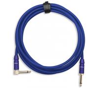 Câble Adaptateur AUX Jack 6.3 mm Cordon Coudé Audio Instruments Guitare 3m Bleu