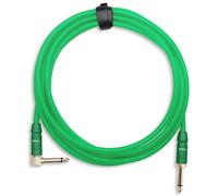 Câble Adaptateur AUX Jack 6.3 mm Cordon Coudé Audio Instruments Guitare 3m Vert