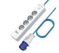 Câble adaptateur CEE, câble de 1,5 m, prise CEE et prise de terre