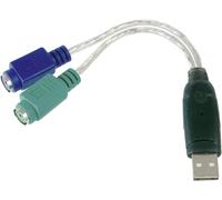 Câble de raccordement clavier/souris USB / PS/2 Digitus DA-70118 - [1x USB 2.0 type A mâle - 2x PS