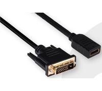Câble adaptateur club3D DVI / HDMI Fiche mâle DVI-D 24+1 pôles, Prise femelle HDMI-A 2.00 m noir
