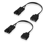 Câble adaptateur compatible avec les ventilateurs Corsair RGB,série ML/LL/QL/SP/HD,pour connexion à l'embase ARGB standard 5V 3 broches (2 x 10cm)