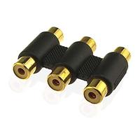 Câble adaptateur connecteur de conversion composant RCA AV coupleur femelle - femelle