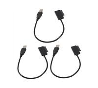 Câble adaptateur convertisseur 3X USB 2.0 vers Mini Sata II 7 + 6 13 broches pour lecteur CD/DVD ROM Slimline pour ordinateur portable