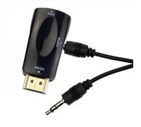 Câble adaptateur-convertisseur entrée HDMI vers sortie VGA + Audio pour PC portable DVD AC131B