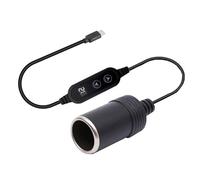 Câble Adaptateur d ' entrée de Type C Sortie de Courant continu, paramètres de Tension réglables de 5 V à 20 V pour Prise Automobile, Alimentation Compatible, Courant de 3 A, Facile à