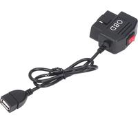 câble adaptateur d'alimentation OBD 48 cm/18,9 pouces avec bouton de commutation mode ACC Protection basse tension pour le DASH -Camera -Rechargement du téléphone