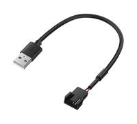 Câble adaptateur d'alimentation USB compatible 12 V/9 V/5 V pour systèmes de refroidissement externes et équipements électroniques Entretien Tension réglable Câble de ventilateur