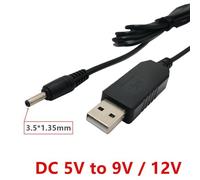 Câble adaptateur de convertisseur d'alimentation USB, 5V Dc à Dc 9V/12V, 3.5x1.35mm