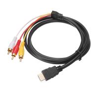 Câble adaptateur de convertisseur de composants AV et vidéo, 5 pieds, 1.5M, 1080P, hdmi vers 3-RCA, pour HDTV