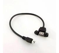 Câble adaptateur de données USB 20 A femelle vers mini B mâle 5 broches, 30 cm/50 cm