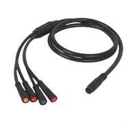 Câble adaptateur de moteur de vélo électrique étanche modèle montagne 1T4 avec connecteur contrôleur mâle 8 broches, écran femelle 5 broches, 3 broches d'accélérateur et connecteurs de frein, câble de