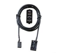Câble adaptateur de prise d'entrée auxiliaire USB pour BMW E39 E46 E38 E53 X5 modèles console centrale kit de mise à niveau de port audio remplace OEM 9237656 noir ABS design en plastique
