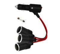 Câble Adaptateur de Prise Multiple pour véhicule 12V, avec interrupteurs Marche/arrêt, Prend en 3 appareils simultanément, séparateur de Port de Voiture