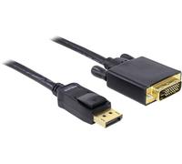 Câble adaptateur Delock DisplayPort / DVI Fiche mâle DisplayPort, Fiche mâle DVI-D 24+1 pôles 2.00 m noir 82591 Câble DisplayPort