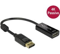 Câble adaptateur Delock DisplayPort / HDMI Fiche mâle DisplayPort, Prise femelle HDMI-A 0.20 m noir 62609 contacts dorés Câble