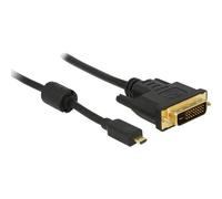 Câble adaptateur Delock HDMI / DVI Fiche mâle HDMI-Micro-D, Fiche mâle DVI-D