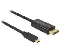 Câble adaptateur Delock USB-C® / DisplayPort USB-C® mâle, Fiche mâle DisplayPort 2.00 m noir 85256 contacts dorés Câble