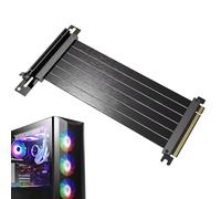 Câble adaptateur d'extension PCIe GPU flexible - Liaison de carte vidéo à angle droit | Connecteur graphique vertical haute vitesse pour compilations informatiques de bricolage, modification