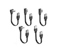 Câble adaptateur d'extension USB 20 A mâle vers mâle coudé à 90 degrés, 5 cm, 10 cm, 100 cm, USB 20