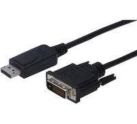 Digitus Câble adaptateur DisplayPort vers DVI (24+1) M/M, 1,0 m, DP 1.1a, avec verrou, bl