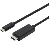 USB Type-C adapter cable, Type-C to HDMI A M/M, 5.0m, 4K/60Hz, 18GB, bl, gold