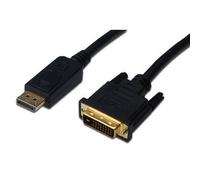 DisplayPort adapter cable, DP - DVI (24+1) M/M, 2.0m, w/interlock, DP 1.1a, bl