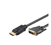 Câble Adaptateur DisplayPort/DVI-D 1.2, Doré, Noir, 1m Longueur de Câble
