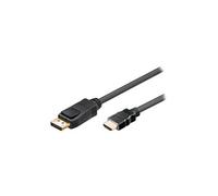Câble de raccordement Akyga Fiche mâle DisplayPort, Fiche mâle HDMI-A 1.8 m noir AK-AV-05 Câble HDMI