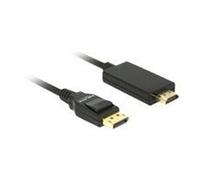 Delock - Câble adaptateur - DisplayPort mâle pour HDMI mâle - 1 m - triple paire torsadée blindée - noir - passif