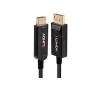 Lindy Câble Hybride Fibre Optique DisplayPort 1.2 vers HDMI 18G, 10m