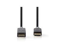 Nedis Câble adaptateur CCBW37100AT20 DisplayPort mâle vers HDMI mâle 2 m anthracite rond