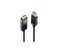 Lindy Câble actif DisplayPort vers HDMI 40927 – DP mâle HDMI-A mâle 3 m noir 4K HDR