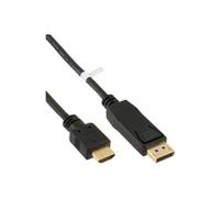 InLine Câble convertisseur 17186 DisplayPort vers HDMI Noir 0,5 m
