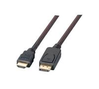 - Câble adaptateur - DisplayPort mâle verrouillage pour HDMI mâle - 2 m - blindé - noir - support pour 4K60Hz (3840 x 2160)