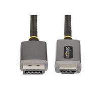 Câble Adaptateur DisplayPort vers HDMI de 2m, 8K 60Hz, HDR10 - Câble adaptateur - DisplayPort mâle pour HDMI mâle - 2 m - gris sidéral - support 4K,