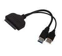Câble Adaptateur Disque Dur USB 3.0 vers Interface Série 2,5 Pouces Noir | Plastique Léger, Plug And Play sans Pilote, pour Disques Durs Portables 2,5 Pouces, Transfert Rapide