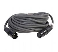 Câble adaptateur DMX | XLR 3 broches mâle | XLR 3 broches femelle | Nickelé | 10,0 m | Rond | PVC | Gris foncé | Boîte cadeau