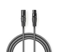 Câble adaptateur DMX | XLR 3 broches mâle | XLR 3 broches femelle | Nickelé | 20.0 m | Rond | PVC | Gris foncé | Emballage en carton