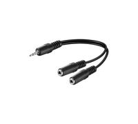 Câble Adaptateur Doubleur Audio Stéréo Jack 3,5 Mm 1 Mâle 2 Femelles 20 Cm
